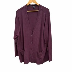 Torrid dark purple Cardigan Sweater size 4X